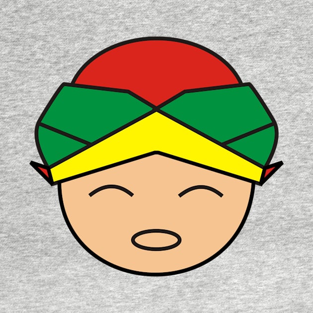 Smiling Red Green Yellow Blangkon Boy by arontik